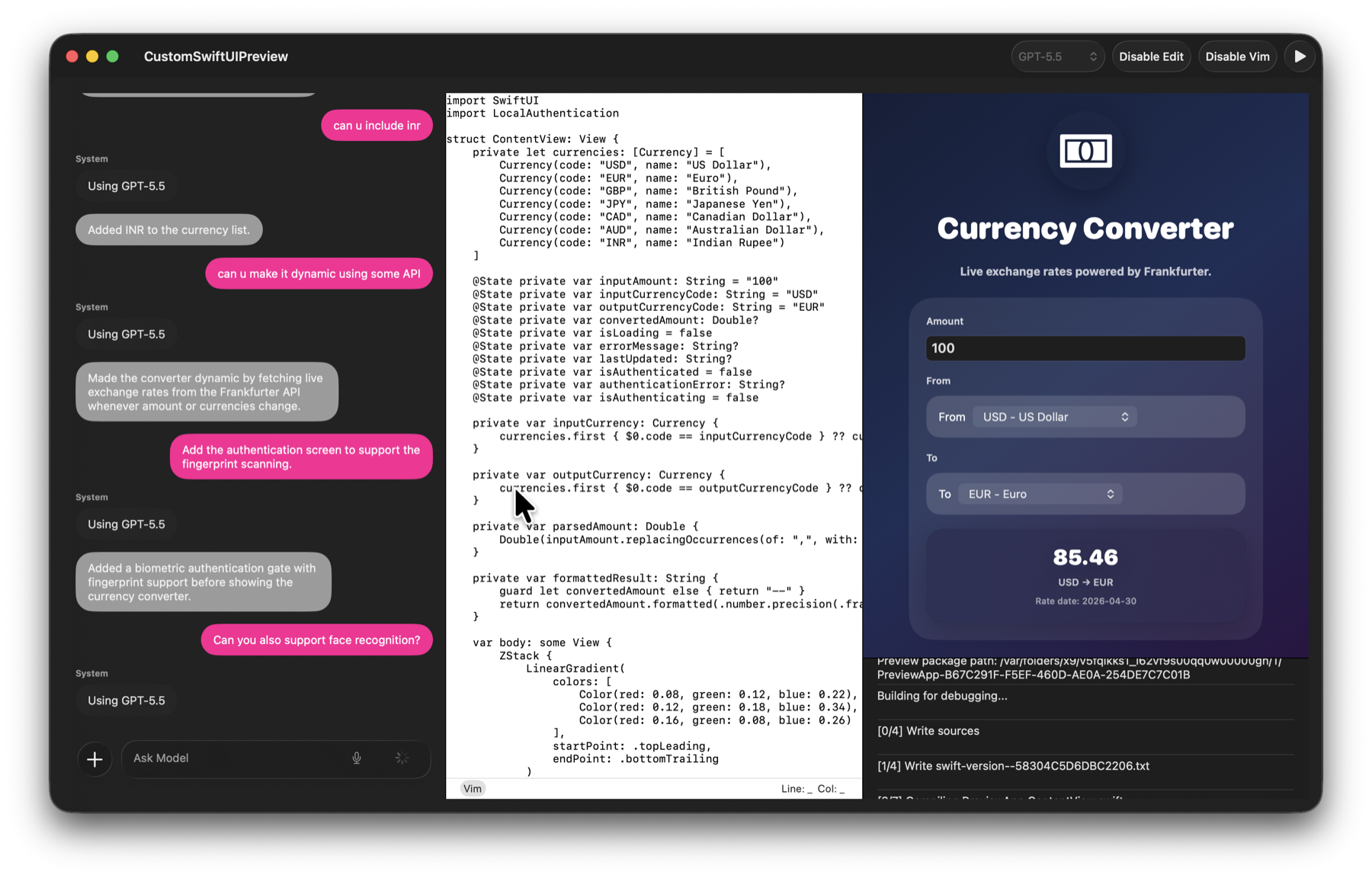 SwiftUI Preview Runner preview